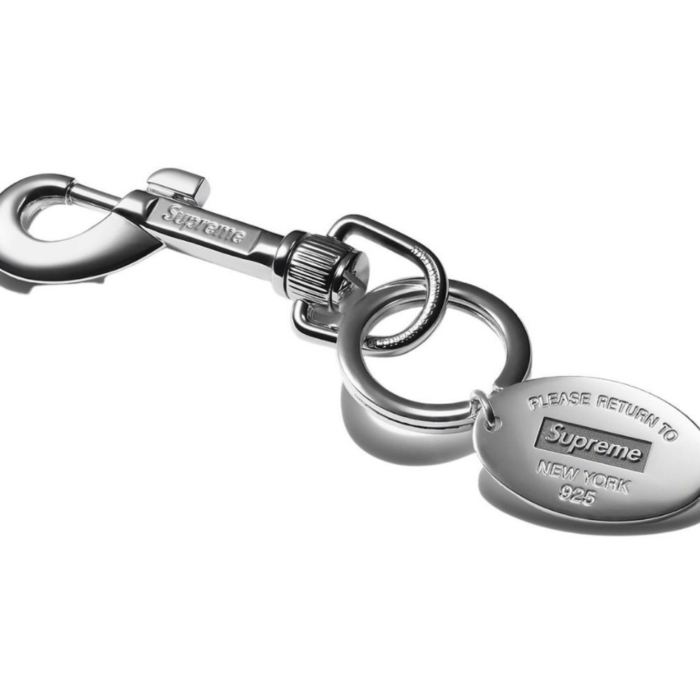 Supreme x Tiffany & Co. Return to Tiffany Oval Tag Keyring Silver 925 FW21